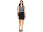 Calvin Klein Color Block Coat Dress Cd8x15rk (charcoal/black) Women's Dress