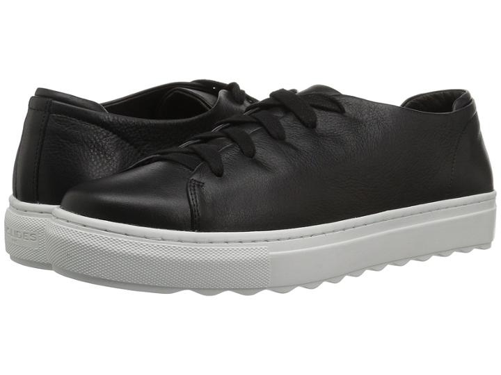 J/slides Pollie (black Leather) Women's Shoes