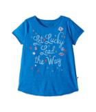Lucky Brand Kids Amaya Graphic Tee (little Kids) (palace Blue) Girl's T Shirt