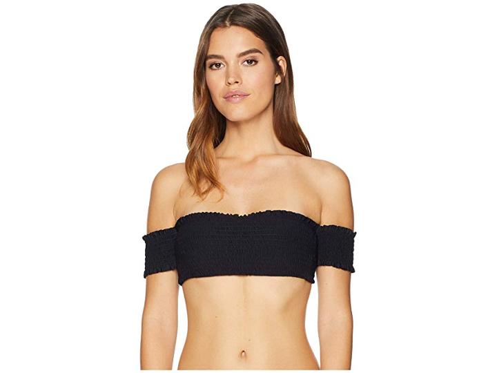 Billabong Sol Searcher Off The Shoulder Top (black Pebble) Women's Swimwear