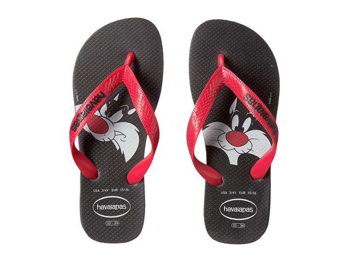 Havaianas Kids Looney Tunes Sandal (toddler/little Kid/big Kid) (black/red) Kids Shoes