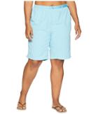 White Sierra Plus Size Hanalei Bermuda Short (lagoon) Women's Shorts