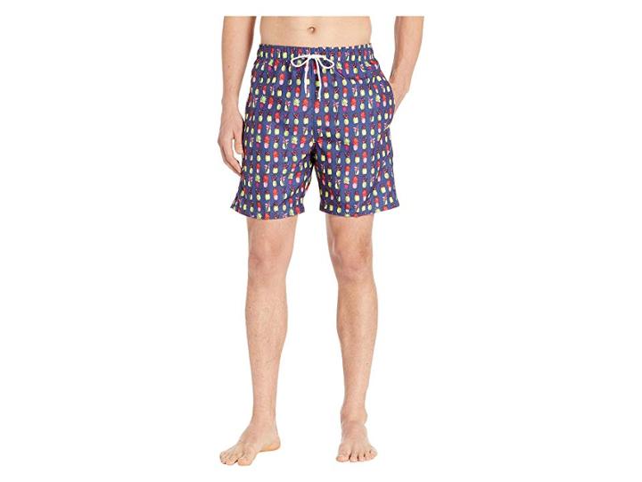 U.s. Surf Club Pop Pineapples Swim Shorts (classic Navy) Men's Swimwear