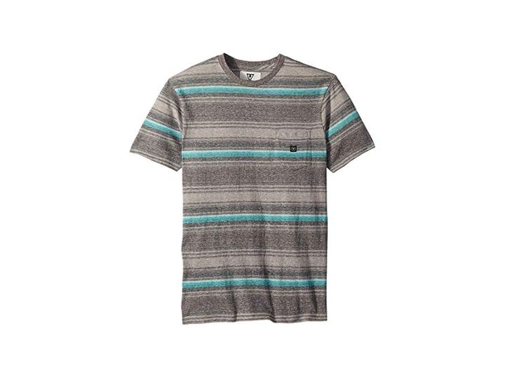 Vissla Kids Canggu Knit Top Short Sleeve (big Kids) (phantom Heather) Boy's Clothing