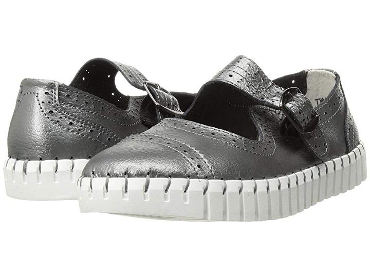 Bernie Mev. Kids Twk75 (little Kid/big Kid) (gunmetal) Girl's Shoes