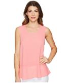 Ellen Tracy Flounce Hem Shell (blossom Pink) Women's Clothing