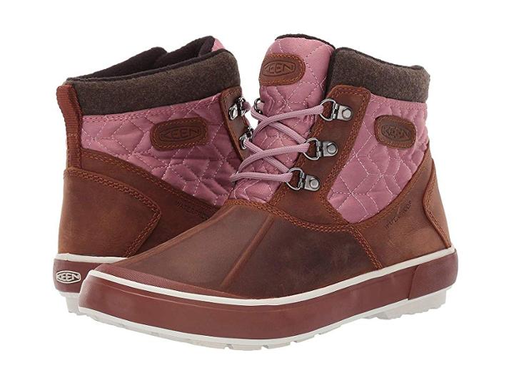 Keen Elsa Ii Ankle Quilted Wp (tortoise Shell/nostalgia Rose) Women's Shoes