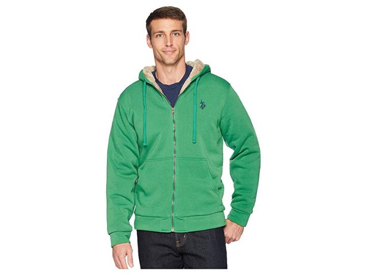 U.s. Polo Assn. Solid Lined Fleece (hiking Green) Men's Fleece