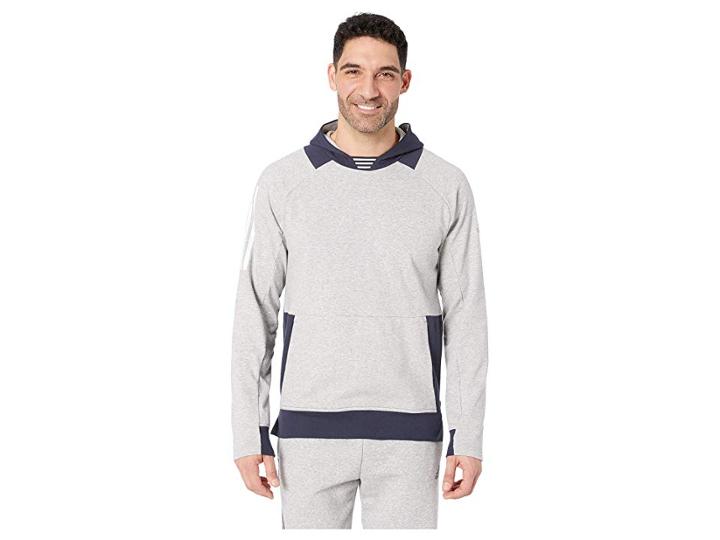 Adidas Sport To Street Pullover (medium Grey Heather/legend Ink) Men's Sweatshirt