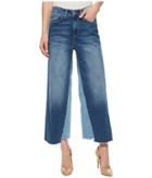 Mavi Jeans Elliot High-rise Wide Leg Crop In Mid Shadow (mid Shadow) Women's Jeans