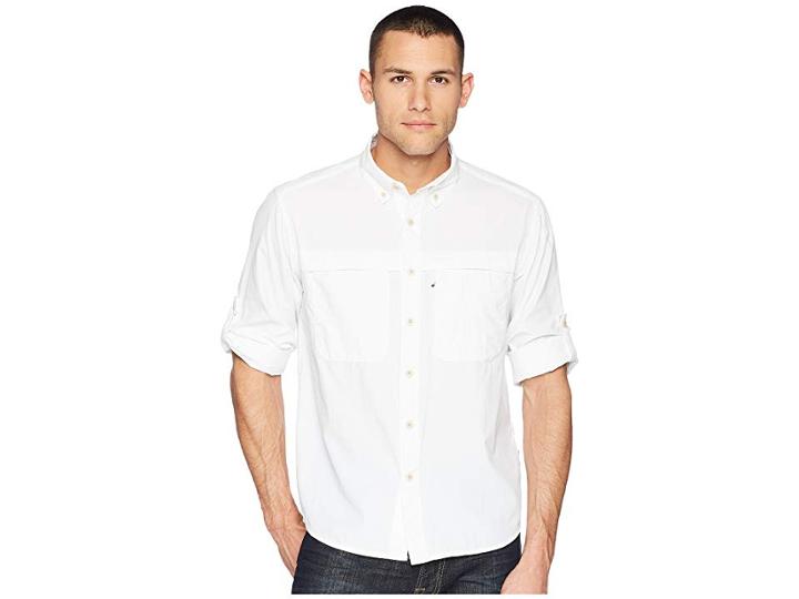 White Sierra Kalgoorlie Cool Touch Long Sleeve Shirt (white) Men's Long Sleeve Pullover