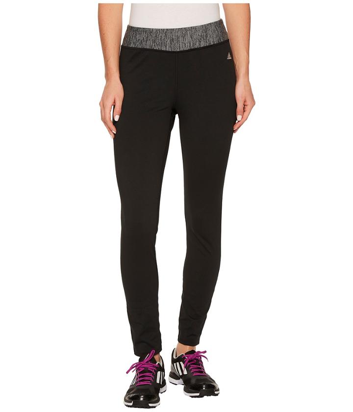 Adidas Golf Fleece Leggings (black) Women's Casual Pants