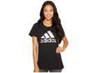 Adidas Badge Of Sport Iridescent Mesh Tee (black/multicolor) Women's T Shirt