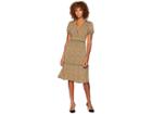 Michael Michael Kors Glam V-neck Ruffle Smock Dress (black/marigold) Women's Dress