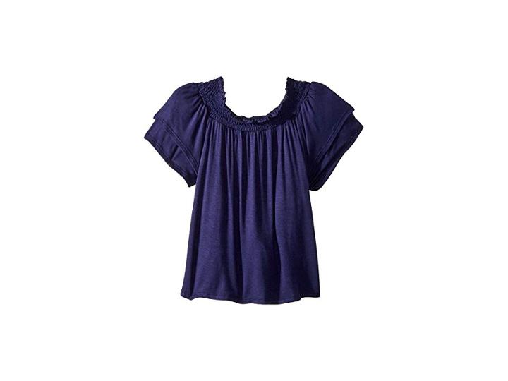 People's Project La Kids Chloe Knit Top (big Kids) (navy) Girl's Clothing