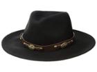 San Diego Hat Company Wfh1201 Fedora W/ Faux Leather Western Band (black) Fedora Hats