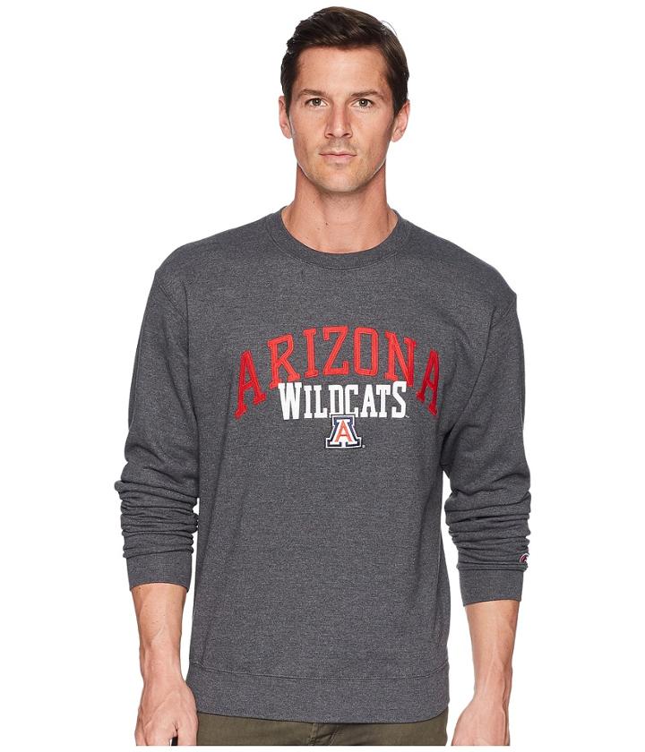 Champion College Arizona Wildcats Eco(r) Powerblend(r) Crew (granite Heather) Men's Short Sleeve Pullover