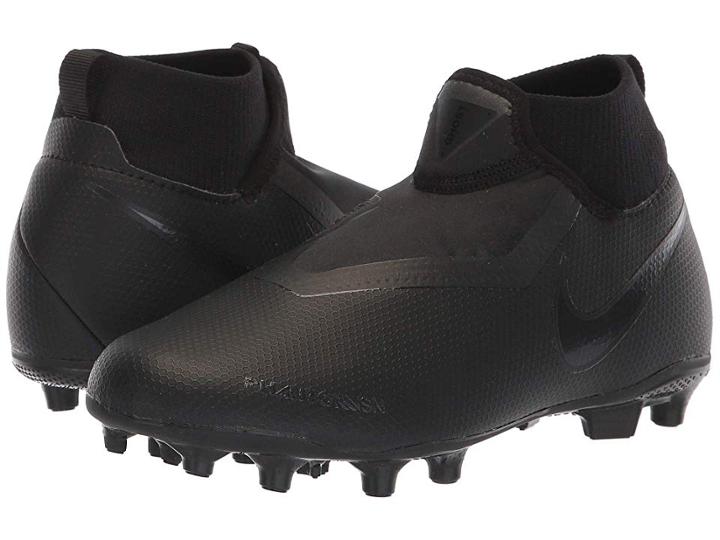 Nike Kids Jr Phantom Vision Academy Df Fg/mg Soccer (little Kid/big Kid) (black/black/light Crimson) Kids Shoes