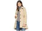 French Connection Pleated Skirt Trench Coat (khaki) Women's Coat