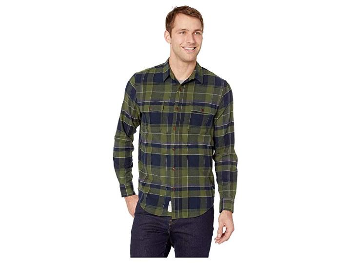 Lucky Brand Workwear Shirt (green Plaid) Men's Clothing