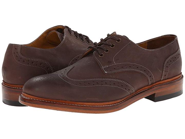 Stacy Adams Madison Ii Oxford (brown Buff Waxy Leather) Men's Lace Up Wing Tip Shoes