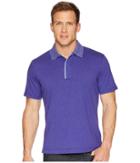 Robert Graham Diego Short Sleeve Knit Polo (purple) Men's Short Sleeve Pullover