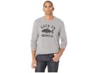 Life Is Good Lig Fish Crusher Long Sleeve T-shirt (heather Gray) Men's T Shirt