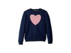 Toobydoo Heart Cashmere Sweater (toddler/little Kids/big Kids) (navy) Girl's Sweater