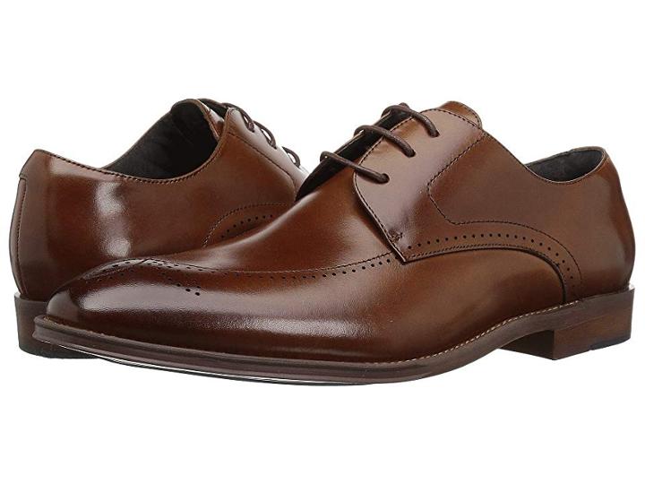 Stacy Adams Ballard Plain Toe Lace Up Oxford (cognac) Men's Shoes