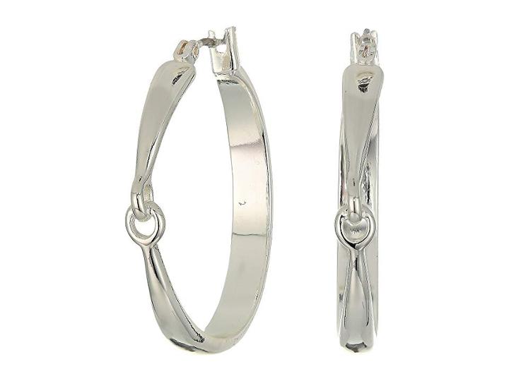 Lauren Ralph Lauren Bit Hoop Earrings (silver) Earring