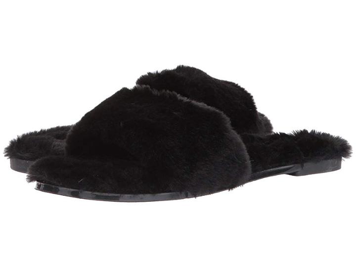 Chinese Laundry Mulholland Sandal (black Fur) Women's Slippers