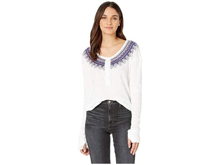 Free People Fair Isle Thermal (white) Women's Clothing