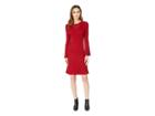 Taylor Pointelle Bell Sleeve Sweater Dress (cabernet) Women's Dress