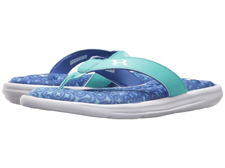 Under Armour Marbella Oval Vi T (tropical Tide/white/jupiter Blue) Women's Sandals