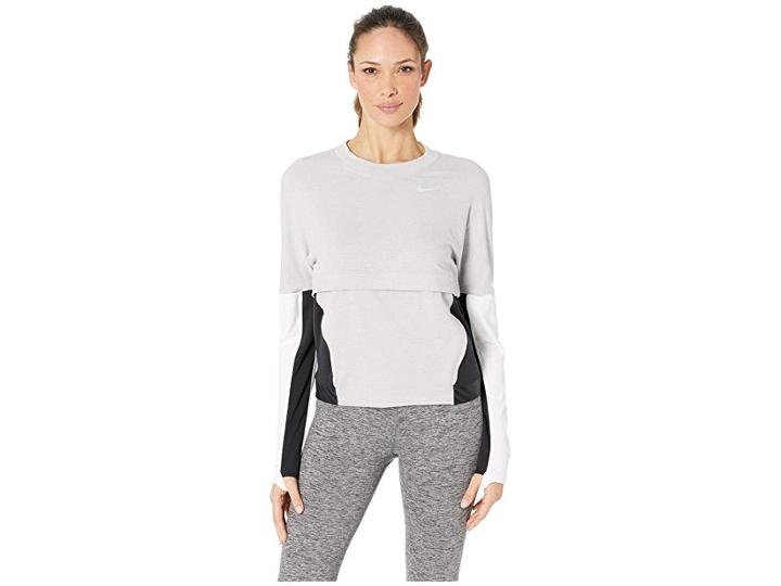 Nike Thermasphere Top Sport Distort (atmosphere Grey/black/reflective Silver) Women's Clothing