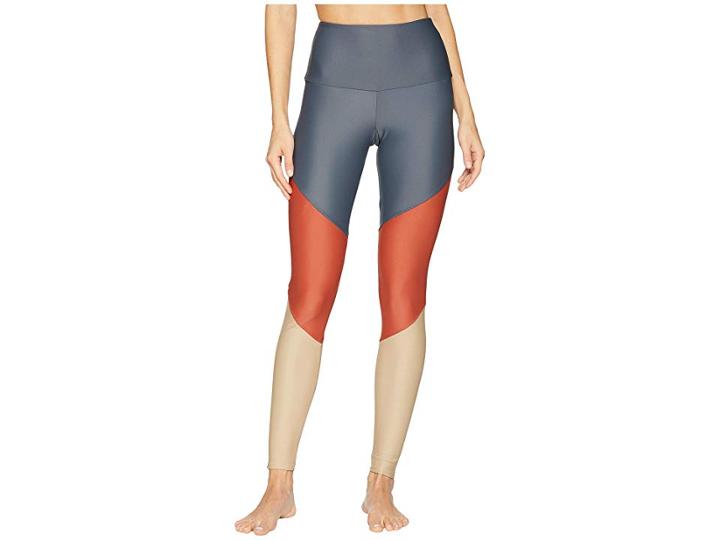 Onzie High-rise Track Leggings (copper Combo) Women's Casual Pants