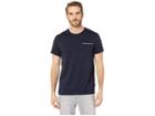 Calvin Klein Short Sleeve Solid Crew Neck Logo T-shirt (sky Captain) Men's Clothing