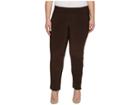 Krazy Larry Plus Size Microfiber Long Skinny Dress Pants (brown) Women's Dress Pants