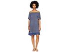 Tory Burch Swimwear Wild Pansy Dress Cover-up (navy Wild Pansy) Women's Swimwear