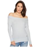 Lucky Brand Waffle Thermal Top (light Blue) Women's Long Sleeve Pullover