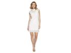 Laundry By Shelli Segal Mock Neck Venise Dress W/ Scallop Detail (optic White) Women's Dress