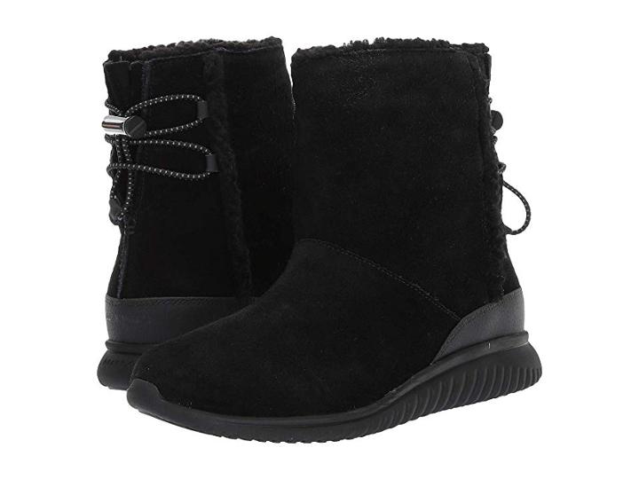 Cole Haan Studiogrand Slip-on Boot Waterproof (black Suede Waterproof/aux Shearling/black) Women's Shoes