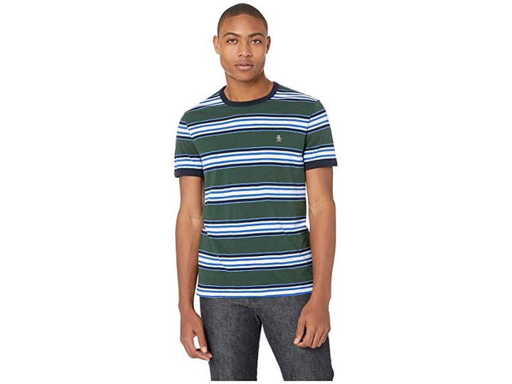 Original Penguin Slub Stripe Tee (sycamore) Men's T Shirt