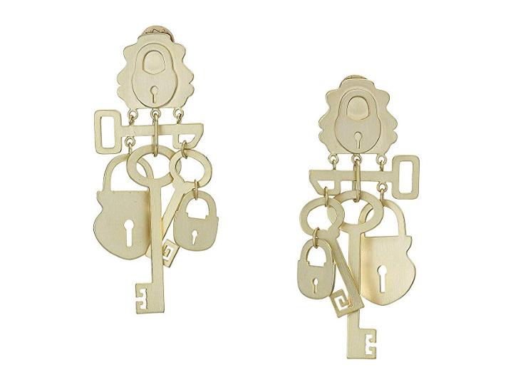 Tory Burch Surreal Lock And Key Earrings (gold) Earring