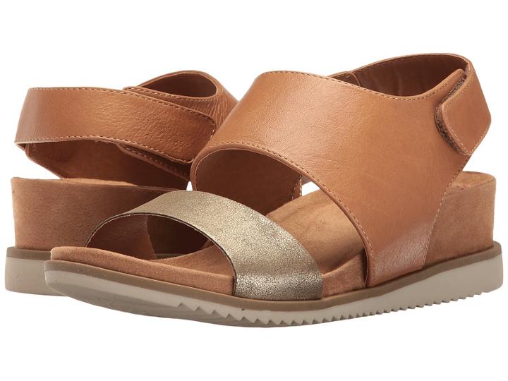 Comfortiva Leslie (sand/gold Odyssey/metallic) Women's Wedge Shoes