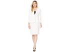 Le Suit Textured Jacquard One-button Shawl Collar Jacket Skirt Suit (vanilla Ice) Women's Suits Sets