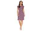 Michael Michael Kors Flounce Sleeve Dress (true Navy/bright Blush) Women's Dress