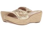 Anne Klein Zandal (gold/natural) Women's Wedge Shoes