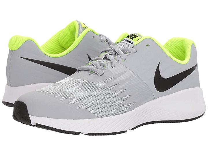 Nike Kids Star Runner (big Kid) (wolf Grey/black/volt/white) Boys Shoes