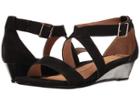 Sofft Innis (black King Suede) Women's Wedge Shoes